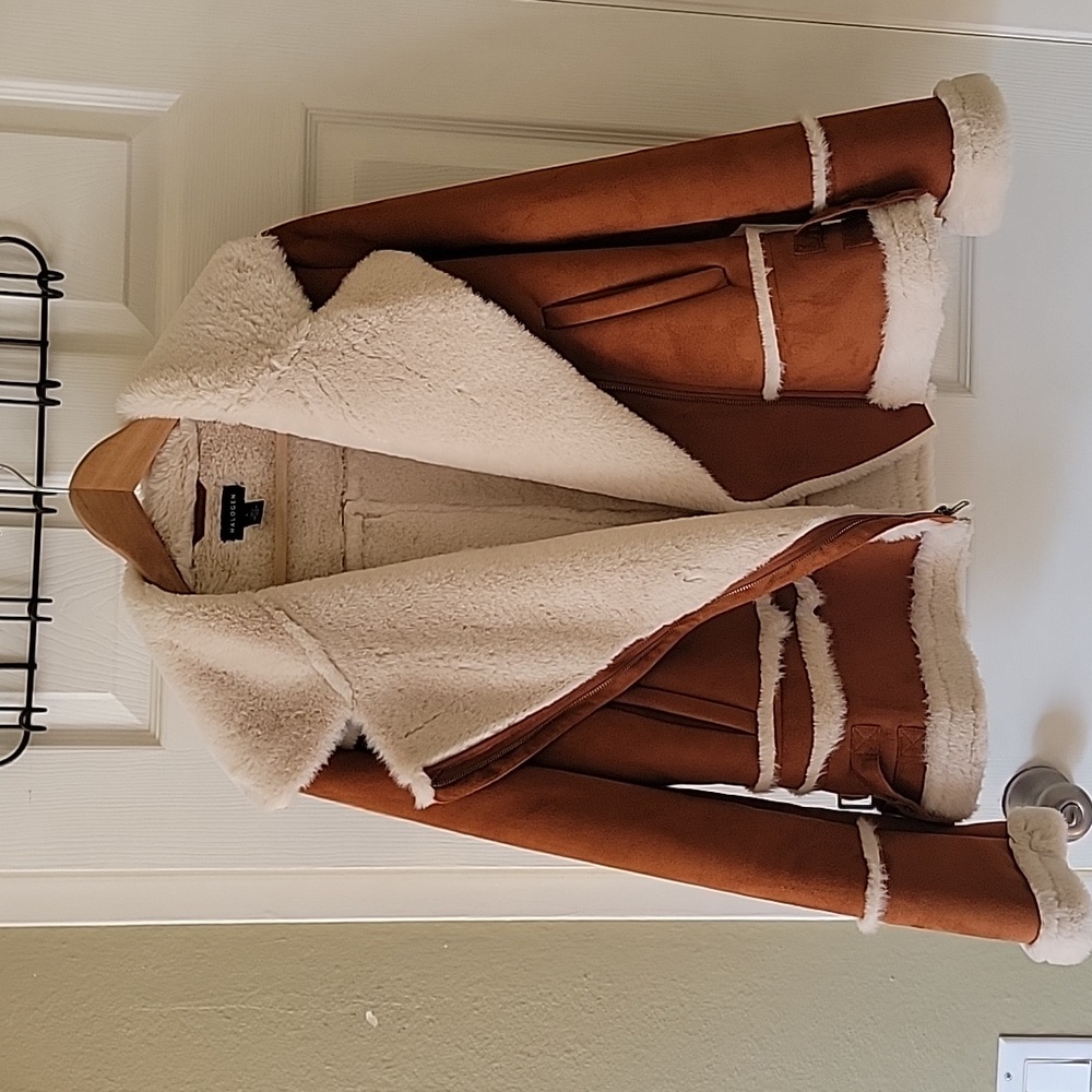 Faux Shearling womens coat sz small